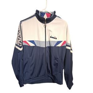 Y2K Vintage Diadora Mens size 34 Activewear Gym Track Varsity Streetwear Jacket
